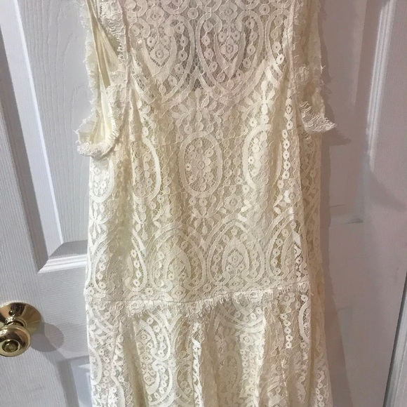 NWT Free People Ivory Lace Dress Sz Small - Picture 3 of 6